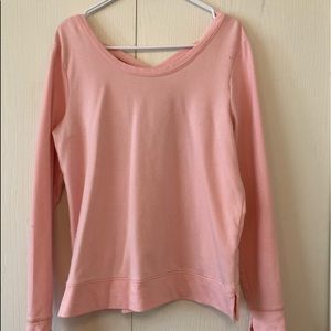 Long sleeve pink activewear sweater